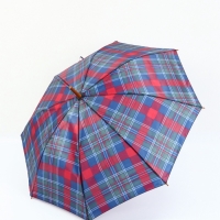 Зонт полуавтоматический &laquo;Клетка&raquo;, 8 спиц, R = 48/55 см, D = 110 см, цвет МИКС