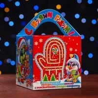 Подарочная новогодняя коробка &laquo;Изумрудная парочка&raquo; , кубик большой 12&times;12&times;12 см