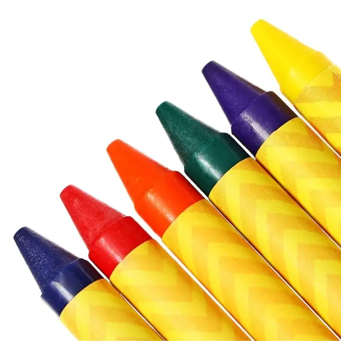 Мелки восковые 6 цветов, 93&times;8 мм, Calligrata, в картонной коробке