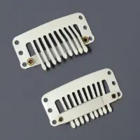 Зажимы для наращивания волос, набор - 4 шт., 3.2 (&plusmn;1) см, бежевые