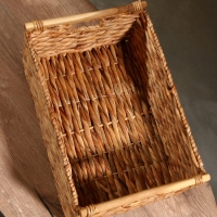 Корзина плетеная 46x31x20 см, водный гиацинт