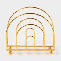 Салфетница Доляна &laquo;Лайн&raquo;, золото