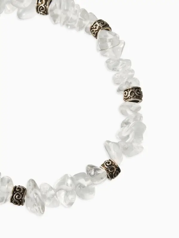 Браслет "Стиляшка" крошка, цвет белый в серебре