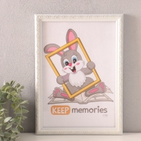 Фоторамка пластик "Винтаж" 21х30 см, белый с золотом