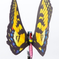 Штекер с подсветкой "Бабочка Адриа" желтая, 12х70см