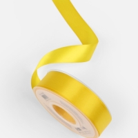 Лента атласная двухсторонняя № 0645 25мм*25&plusmn;1м жёлтый TR