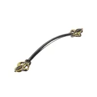 Ручка-скоба мебельная ТУНДРА PC182, м/о 96 мм, цвет черный с золотым