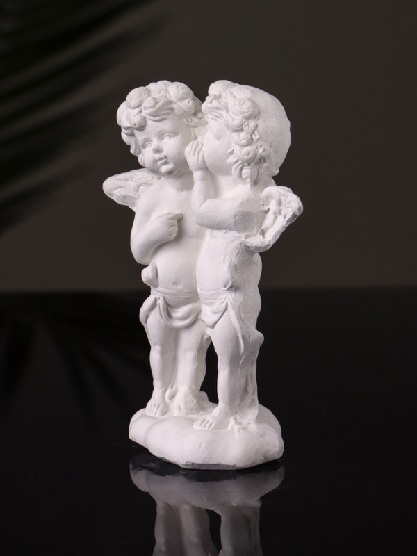 Статуэтка "Ангелы шепчутся" 9х6,5х3,5 см, натуральный