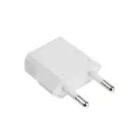 Переходник с американской вилки на евророзетку, плоский, 6 А, белый, 220 В