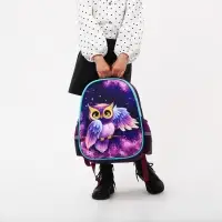 Рюкзак каркасный школьный, 39 х 30 х 14 см, Calligrata "Сова"