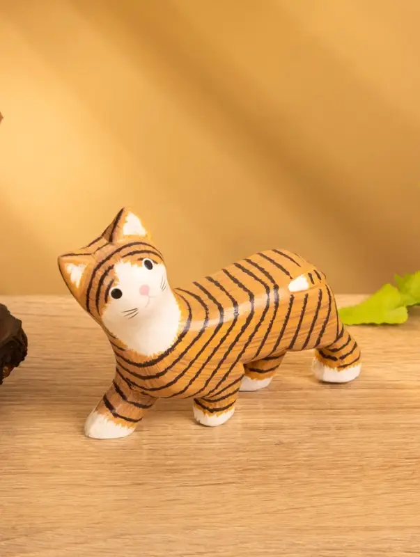 Сувенир &laquo;Полосатая кошка&raquo;, 11&times;3&times;9 см, дерево, МИКС