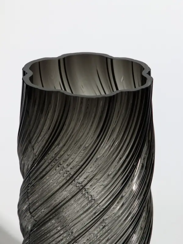 Ваза стекло настольная "Бриджит" 24х11 см, серый