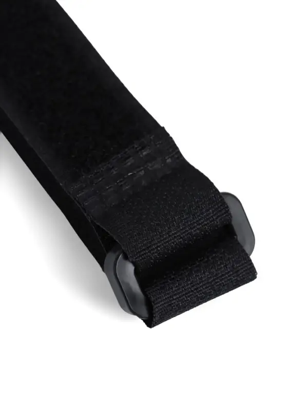 Зажим-липучка для лыж узкий, черный/малиновый