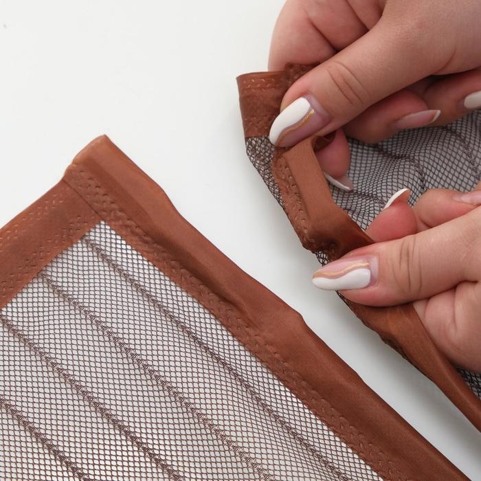 Сетка антимоскитная для дверей, 90 &times; 210 см, на магнитах, цвет коричневый