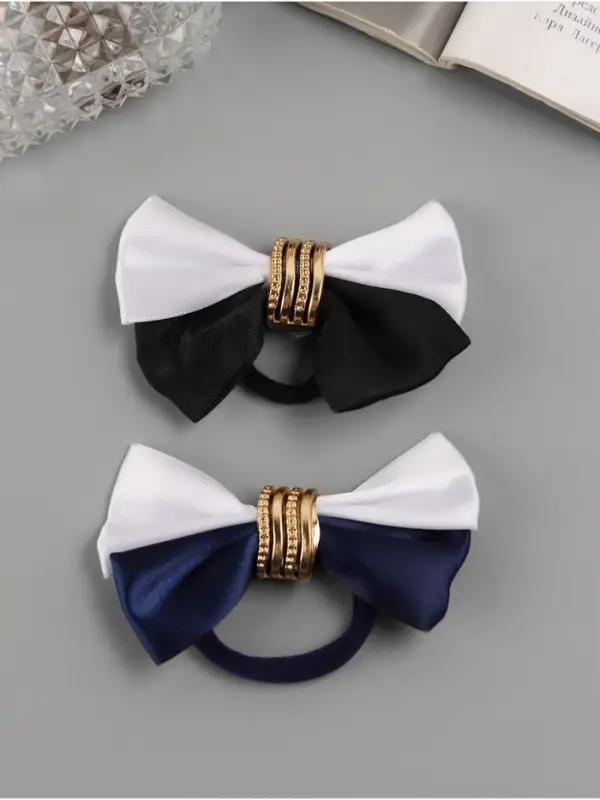 Резинка для волос бант &laquo;Школьница&raquo;, двойной, 8.5 см, МИКС