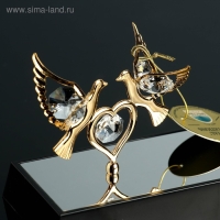 Ручка на подставке &laquo;Голуби&raquo;, 16&times;6&times;19 см, с кристаллами