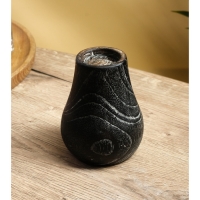 Подсвечник из дерева Джати, d 4 см, 9х9х12 см, цв. темно-коричневый