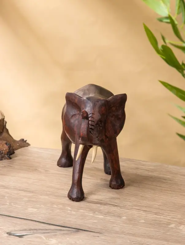 Сувенир "Слон" дерево Суар, 24х11х16 см, цв. тёмно-коричневый