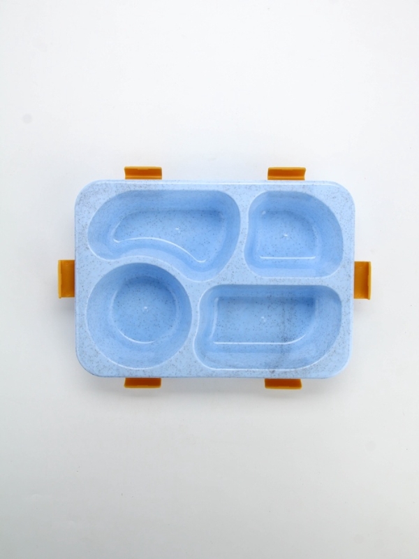 Ланч - бокс с 4 секциями &laquo;Наслаждаюсь&raquo;, 23 х 17 х 5,5 см, голубой