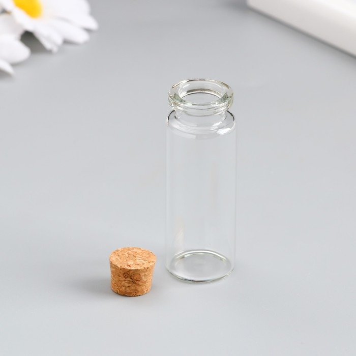 Декор для творчества стекло Декор для творчества стекло "Бутылочка с пробкой"набор 5 шт 14 мл 6х2,2х2,2 см