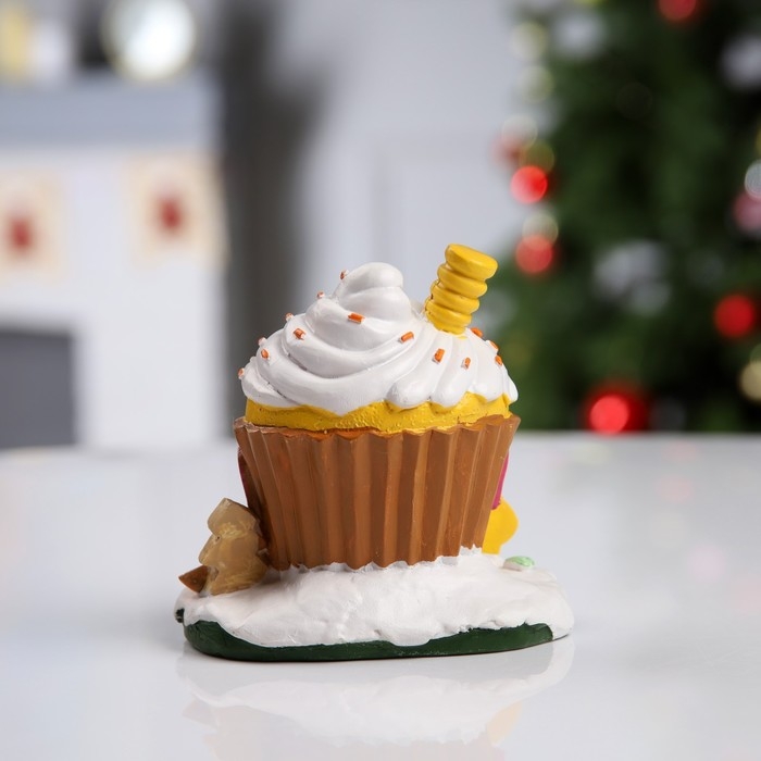 Светодиодная фигура &laquo;Сладкий домик&raquo; 13 &times; 12 &times; 9 см, полистоун, батарейки LR44х2 (в комплекте), свечение тёплое белое