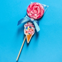 Леденец на палочке &laquo;Самой красивой&raquo;, вкус: малина, 15 г.