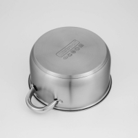 Кастрюля из нержавеющей стали Доляна &laquo;Гретте&raquo;, 4,2 л, d=22 см, с крышкой, капсульное дно, индукция