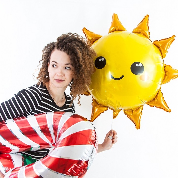Шар фольгированный 31" &laquo;Солнце&raquo;, фигура