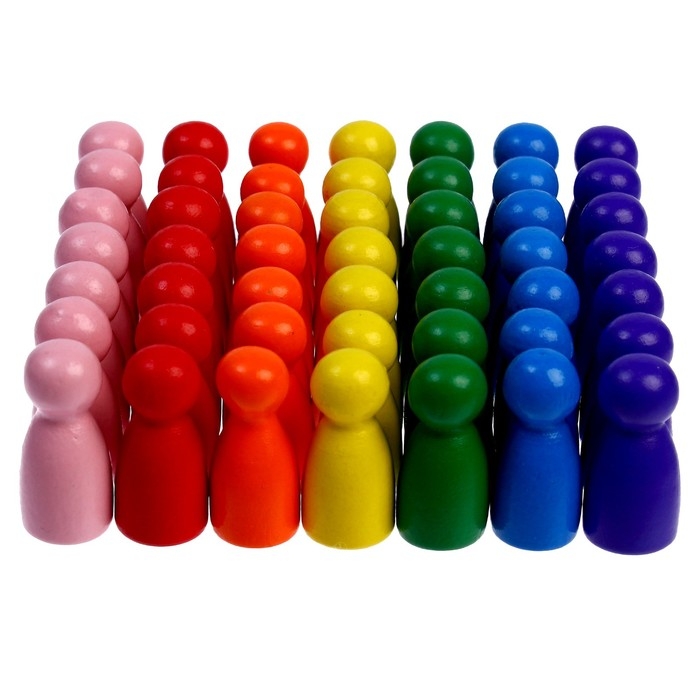 Набор фигурок для изучения счёта &laquo;Пешки&raquo; 50 шт. МИКС