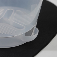 Горшок для цветов с поддоном &laquo;Адель&raquo;, 1,5 л, пластиковый, цвет прозрачный