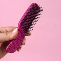 Расчёска - мини массажная, 3 &times; 14,5 см, цвет МИКС