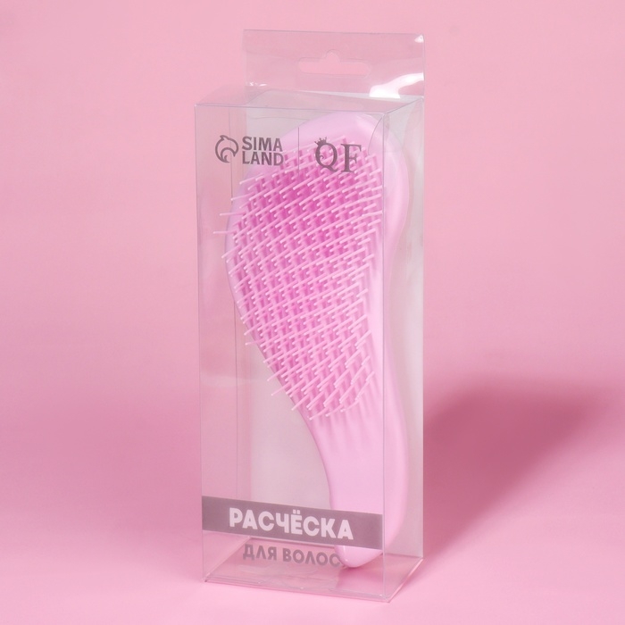 Расчёска массажная, 7,5 &times; 18,5 см, PVC коробка, цвет МИКС