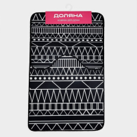 Набор ковриков для ванной и туалета Доляна &laquo;Марокканский&raquo;, 2 шт, 50&times;80, 40&times;50 см, цвет чёрно-белый