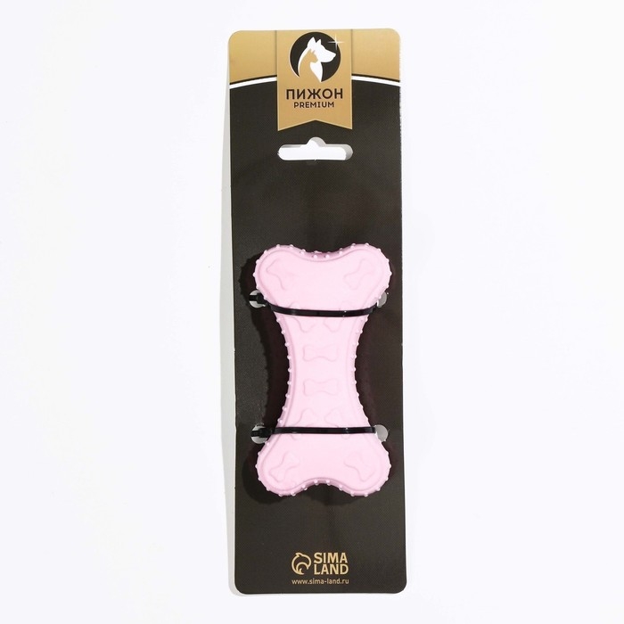 Игрушка плавающая "Косточки" Пижон Premium, вспененный TPR, 10,5 х 5,5 х 2 см, розовая