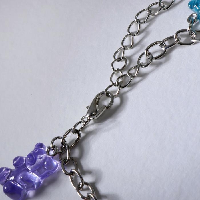 Браслет &laquo;Мармеладные мишки&raquo;, цветной в серебре, 17 см