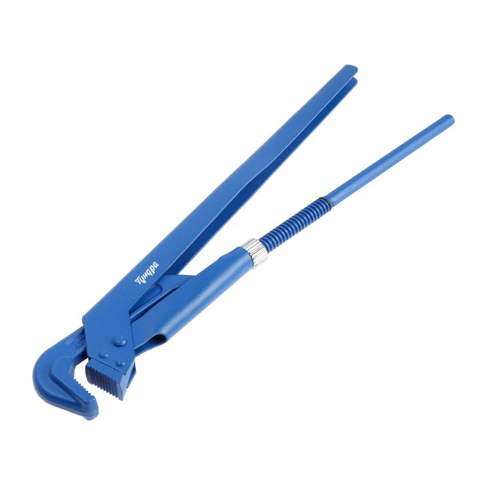 Ключ трубный рычажный ТУНДРА, плоский зажим 90&deg;, раскрытие до 65 мм, №3, 2"