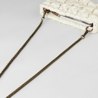 Цепочка для сумки, с карабинами, железная, 7 &times; 7 мм, 120 см, цвет бронзовый