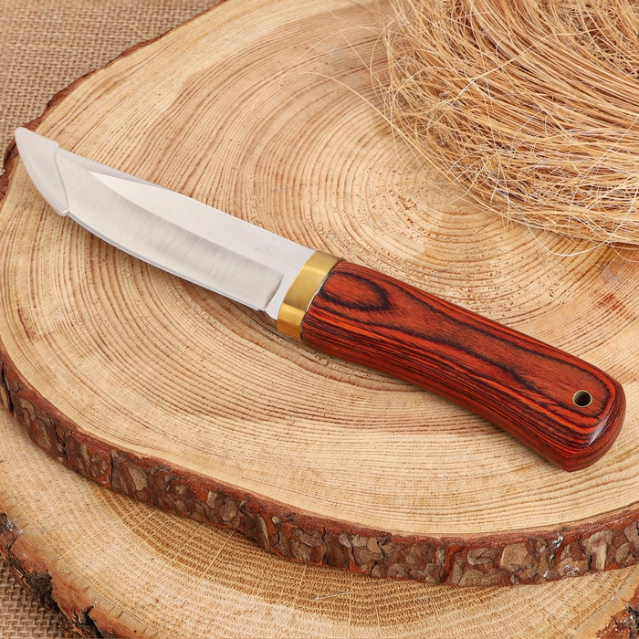 Нож охотничий "Алвар" 24,5см, клинок 130мм/3мм, коричневый