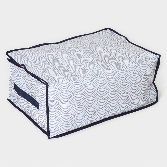 Кофр для хранения вещей Доляна &laquo;Волна&raquo;, 43&times;30&times;20 см, цвет синий