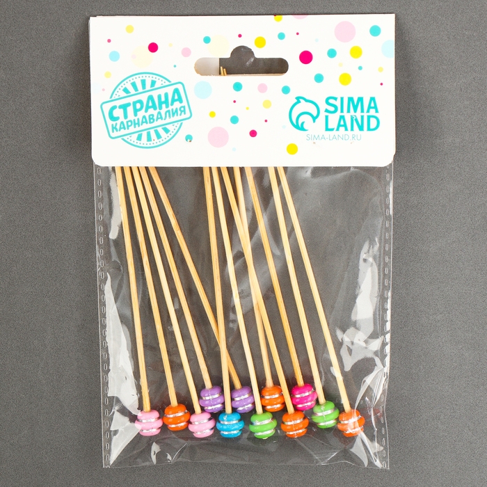 Шпажки деревянные &laquo;Сладости&raquo;, 12 см, набор 12 шт.