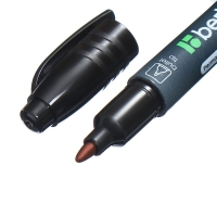 Маркер перманентный двухсторонний 1.0 мм/0.5 мм, Berlingo, чёрный