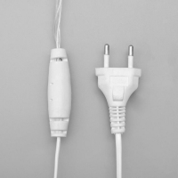 Гирлянда &laquo;Бахрома&raquo; 4 &times; 0.6 м, IP44, белая нить, 180 LED, свечение синее, мерцание белым, 220 В