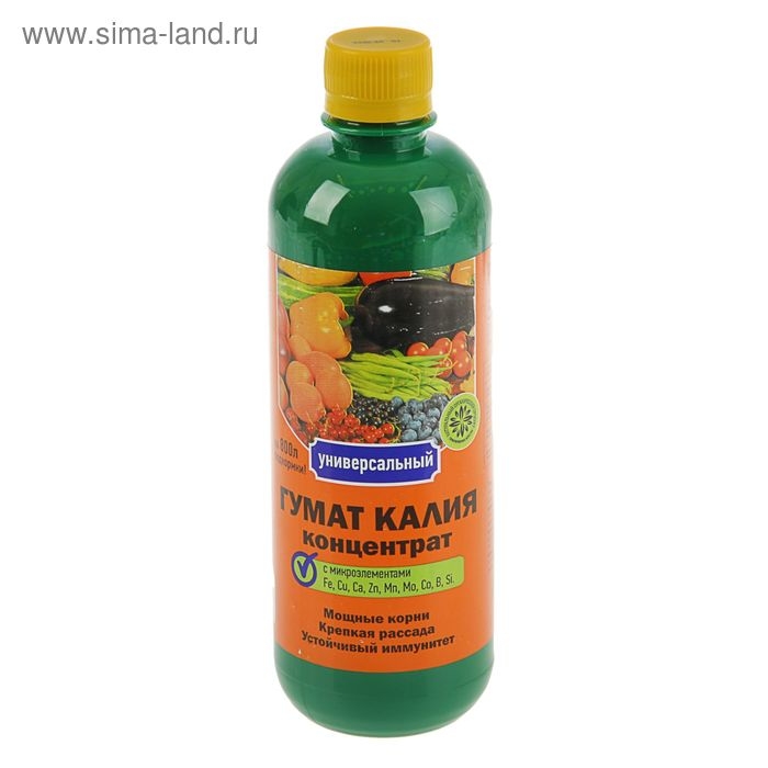 Гумат калия "Долина Плодородия", универсальный, 0,5 л