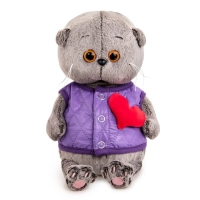 Мягкая игрушка &laquo;Басик Baby&raquo;, в дутом жилете с сердечком, 20 см