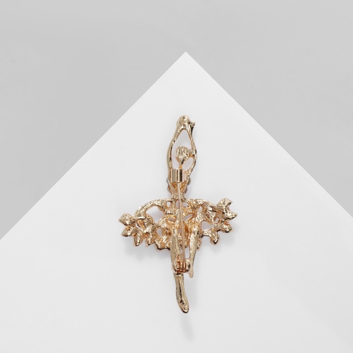 Брошь &laquo;Балерина&raquo; ан лер, цвет белый в золоте