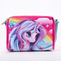 Сумка детская для девочки &laquo;Волшебный единорог&raquo; из эко-кожи, на ремешке, 15х12х3 см