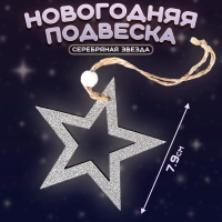 Новогодняя подвеска &laquo;Серебряная звезда&raquo;