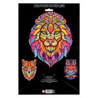 Фигурный пазл в рамке &laquo;Лев&raquo;, на подложке, 67 деталей