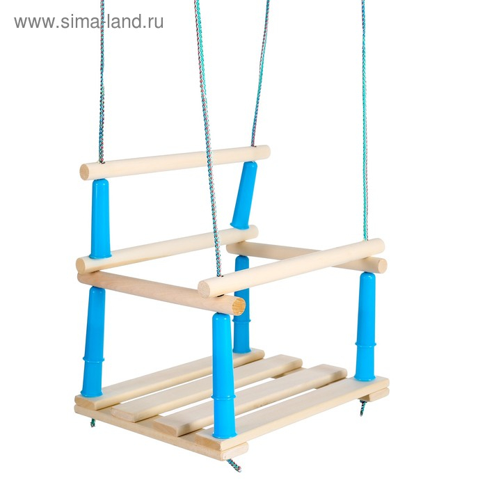 Качели подвесные, деревянные, сиденье 33&times;22см, МИКС