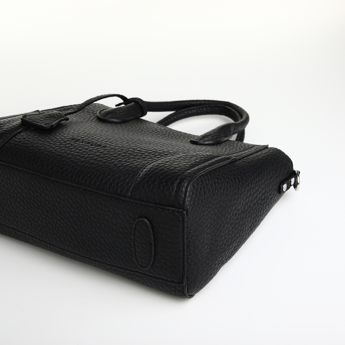 Сумка женская на молнии, TEXTURA, маленький размер, цвет чёрный